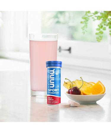 NUUN Sport - Electrolyte Drink Tablets - Fruit Punch Box - 80 Tablets (Pack of 8 Tubes) - Buy Online on GoSupps.com