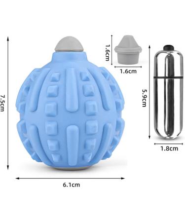Hand Fitness Ball for Deep Tissue Massage - Targeted Muscle Relief & Myofascial Relaxation (Rechargeable Blue) - Buy Online on GoSupps.com