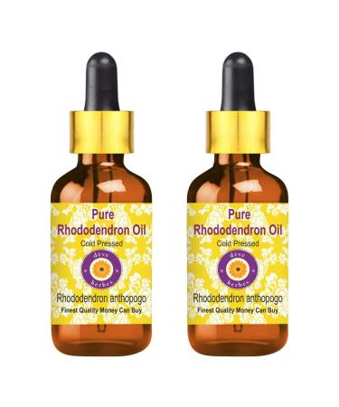 d ve herbes Pure Rhododendron Oil (Rhododendron anthopogo) with Glass Dropper Cold Pressed (Pack of Two) 100mlx2 (6.76 oz)