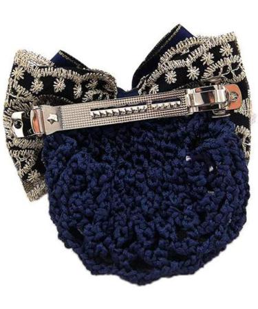 Bowknot Snood Net Net Hair Clip Net Hair Clip Barrette Hairnet Ladies Snood Net Hairnet Hair Clip Bun Cover Barrette F09 - Buy Online on GoSupps.com