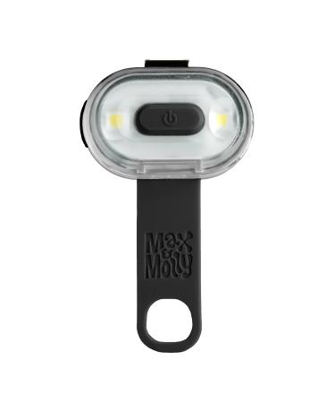 Max & Molly USB Rechargeable Ultra Bright LED Light, 100% Waterproof, Stretch Silicone Brand Securely Attaches as Essential Safety Dog Collar Light for Nightime Walking, Running, Kayaking & Biking Black