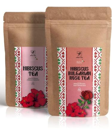 Hibiscus & Bulgarian Rose Tea by Amelia Rose | 50 Tea Bags | 100% Natural Hibiscus & Bulgarian Rose Damascena Flowers | Caffeine Free - Buy Online on GoSupps.com