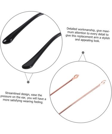 Plafope Rose Gold Sunglasses Repair Set - 1 Pair Schnapps Glasses Holder & Replacement Components - Perfect Glasses Bracket for Arm & Legs (14.00x0.50x0.40cm) - Buy Online on GoSupps.com