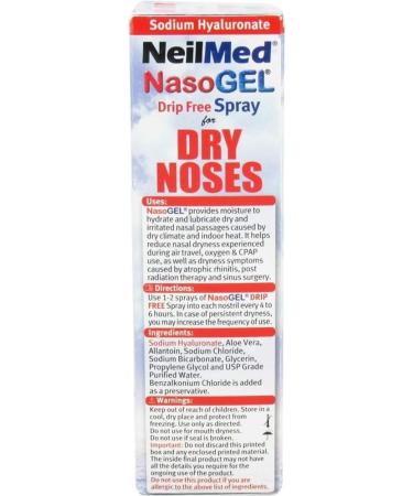 NeilMed NasoGel Drip Free Gel Nose Spray 1 oz - Moisturizing Sinus Relief - Buy Online on GoSupps.com