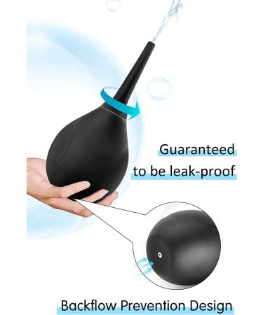 Sensivo Anti-Backflow Enema Bulb Kit - Leak Proof Comfortable Silicone Douche for Men and Women - 14.95oz Butt Cleaner Male Douche - Buy Online on GoSupps.com