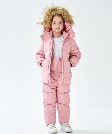 M2C Little Girls Winter 2-Piece Ski Snowsuit Set | Puffer Jacket & Pants | Pink 2T - Buy Online on GoSupps.com