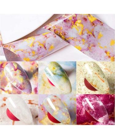 Deco Foil Transfer Sheets 10 Sheets Nail Art Stickers Tips Foil Nail Wraps Nail Transfer Foil Marble Nail Foil Transfer Sticker for Women Girls Manicure Charms Decorations Assorted Color - Buy Online on GoSupps.com