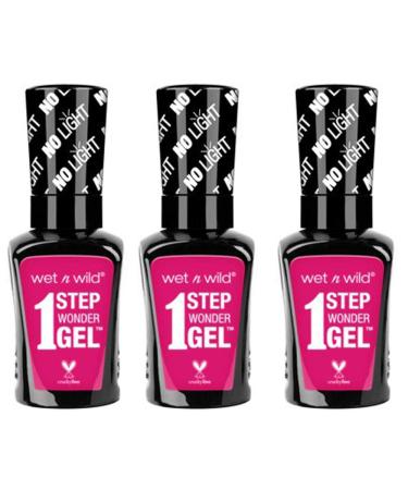 Wet n Wild 1 Step Wonder Nail Gel 0.45fl oz / 13.5ml (3 Pack 723A It's Sher-Bert Day!) 3 Pack 723A It's Sher-Bert Day!