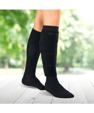 BraceAbility Lymphedema Leg Wrap - Swollen Calf Compression Sleeve for Edema & Lymphatic Drainage - 20-30 mmHg Medical Socks - XX-Large - Buy Online on GoSupps.com