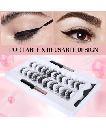 Ethnic Choice Magnetic False Eyelash and Magnetic Eyeliner Kit Eye Makeup Waterproof Liquid Eye Liner 3D Faux Mink Eye Lashes Natural Reusable Lashes 10 Pairs Free Applicator(CY04) - Buy Online on GoSupps.com