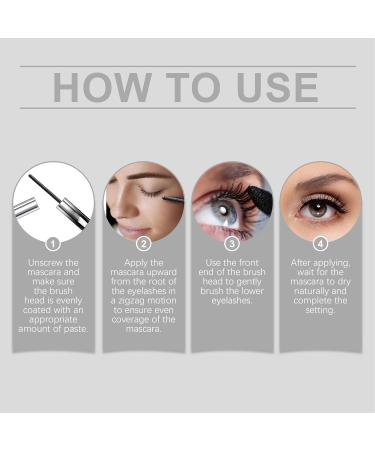  Zasdvn Eyelash Lengthening Mascara - Anti-Smear Cream Makeup Mascara For Sensitive Eyes Dates Evenings Weddings Concerts Stage Performances Swimming - Buy Online on GoSupps.com