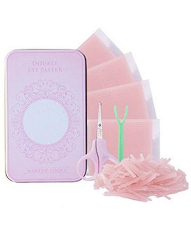 Ericotry 208Pcs Women Clear Portable Breathable Naturally Invisible Single Sided Double Eyelid Tape Self-Adhesive Eyelid Stickers Instant Eye Lift Strips With Y Fork Packing Box and Scissor for Hooded Mono-eyelid Droopy Eyes
