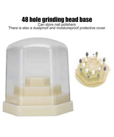 Premium Nail Drill Holder - 48 Large Holes Storage Stand for Home & Studio Use | Essential Nail Tools - White - Buy Online on GoSupps.com