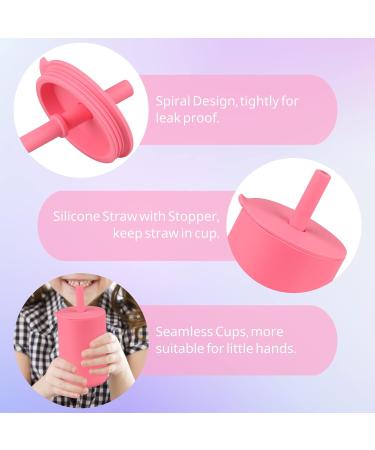 Mintlyfe Toddler Straw Cup 3Pack - 100% Food Grade Silicone Training Cup for Baby - Unbreakable - Boys and Girls Trainer Cup (Classic Purple/Pink/Lilac Purple) - Buy Online on GoSupps.com