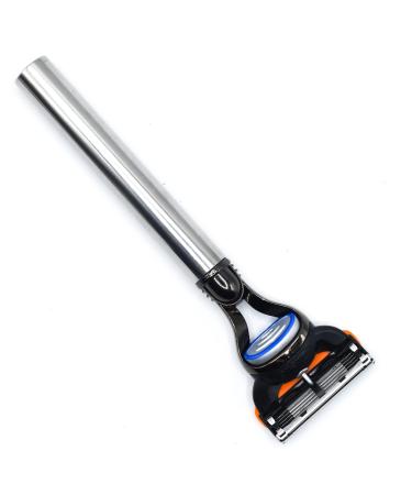 Parker 100% Stainless Steel Handle Gillette Fusion Compatible Razor - 1 Gillette Fusion Blade Included