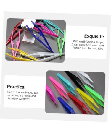 FRCOLOR 120-Piece Eyebrow Tweezers Kit - Plastic Eyebrow Tools & Clips for Women | Perfect Eyelash Tweezing Solutions - Buy Online on GoSupps.com