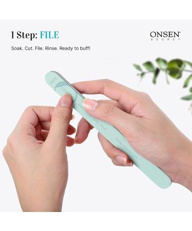 Onsen Secret Japanese Nail Care Kit - Professional Nail File & Buffer with Cuticle Cream & Anti-Aging Hand Cream for Stronger Nails - Buy Online on GoSupps.com