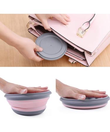 Luckycyc Folding Bowl Set - Portable Silicone Collapsible Salad Bowl with Lid for Outdoor Travel - 3PCS (Blue) - Buy Online on GoSupps.com