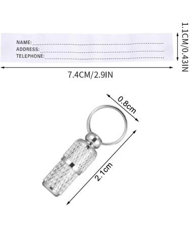 Pack of 6 Waterproof Address Tags for Dogs & Cats - Custom Pet Collar Pendants with Key Ring - Buy Online on GoSupps.com