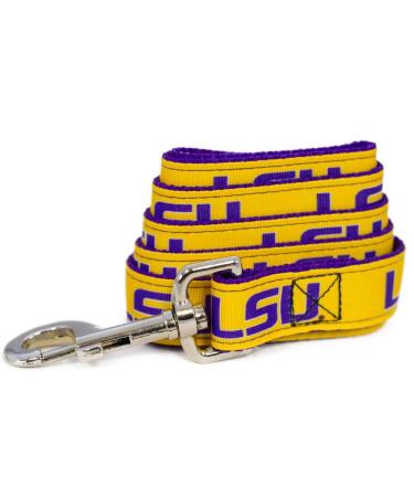 NCAA Louisiana State Fightin Tigers Dog Leash (Team Color, Large)