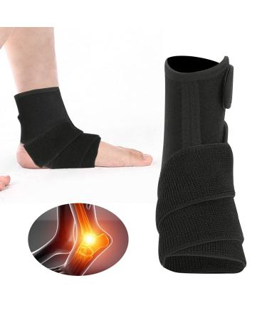 Football Basketball Ankle Support Brace - Elastic Guard Strap for Left Foot - Protective Equipment for Sports Training - Black - Buy Online on GoSupps.com