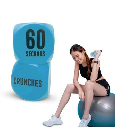 CUQOO Premium Exercise Dice for Fitness Fun & Efficient Fitness Helper | Whole Body Exercise & Workout | Reduce Fat & Build Muscle Turquoise