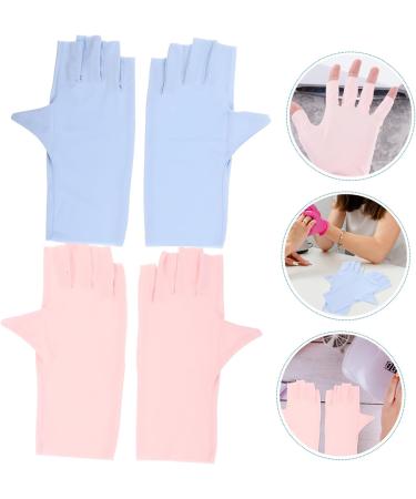 POPETPOP 2 Pairs sun gloves pink gloves UV protection gloves for manicure protective gloves for manicure UV gloves for gel manicures UV gloves for nail Anti-UV Nail supplies Nylon 21x12x0.1cm As Shown1 - Buy Online on GoSupps.com