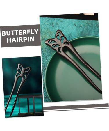 VINTORKY Ebony Hairpin Hair Forks Hair Pins for Thick Hair Chinese Hair Sticks Hair Accessories French Pins Hair Pins for Women Hairpins Hair for Women U Pins Hair Wooden Hair Sticks - Buy Online on GoSupps.com