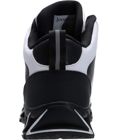 Joomra Men's Stylish High Top Athletic-Inspired Sneakers - Size 12 - White - Buy Online on GoSupps.com