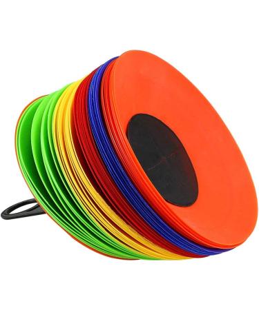 Faxco 50 Pcs Soccer Cones with Holder - Field Cone Markers for Football Training - Outdoor Sports Games Supplies (5 Colors) - Buy Online on GoSupps.com