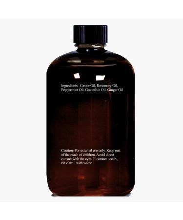 Hair Oil 4 Fl Oz - Castor Oil with Rosemary Peppermint Grapefruit & Ginger for Thicker Fuller & Healthier Hair | International Shipping - Buy Online on GoSupps.com