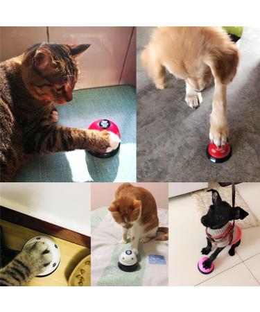 Zingking Pet Training Bells for Dogs & Cats - 2 Pack Potty Training Door Bells | Large Button & Cat Paw Design (Pink & Blue) - Buy Online on GoSupps.com