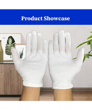 Landrain 12 Pairs of Breathable White Cotton Gloves Soft Fabric Gloves White Cotton for Multi-Purpose - Buy Online on GoSupps.com