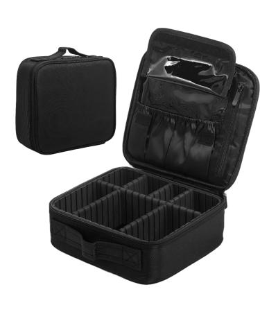 Cosmetic bag - make -up bag for women - perfect for travel with individual storage compartments the perfect makeup bag normal black