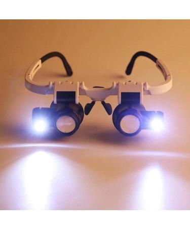 Headheld Magnifying Glass with Light 2 Group Replaceable Lens 8X 23X Hd Identification Engraving Tool Watch Repair Binocular Glasses Hands Free Magnifier - Buy Online on GoSupps.com