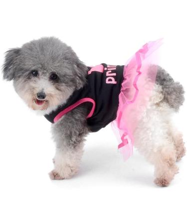Ranphy Chihuahua Crown Princess Dress - Summer Dog & Cat Clothing for Girls | Rosa & Black - Buy Online on GoSupps.com