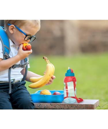 4-Pack Kids Water Bottles 13oz - Spill Proof Straw Sippy Cups with Flip Top Lid - Bulk Reusable & BPA-Free - Ideal for School, Trips, Daycares - Cute Toddler Design - Multi-color - Buy Online on GoSupps.com