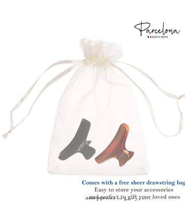 Parcelona French Salon Tortoise Shell Hair Claw Clips- Set of 4 - Buy Online on GoSupps.com