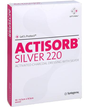 ACTISORB 220 Silver Sterile Compresses 6.5x9.5 cm | 10 pcs | International Shipping Available - Buy Online on GoSupps.com