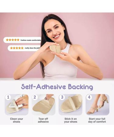 Metatarsal Foot Pads for Women - High Heel Inserts & Ball of Foot Cushions - Anti-Slip Shoe Pads in Beige & Black - Two Pairs for Ultimate Comfort - Buy Online on GoSupps.com