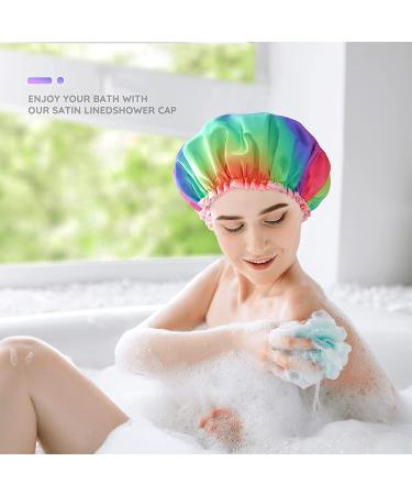 mikimini Long Hair Waterproof Rainbow Fashion Shower Cap - X-Large, Reusable & Washable - Buy Online on GoSupps.com
