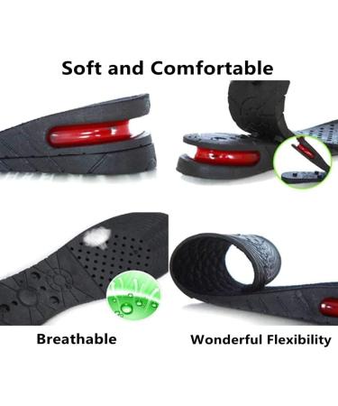 4-Layer 3.54 Inch Height Increase Insoles for Men and Women | Air Cushion Shoe Inserts by Laiyunsee - Buy Online on GoSupps.com