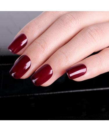 Sheer Gel Nail Polish Jelly Dark Red Translucent Color UV/LED Light Cure Gel Polish for Nail Art DIY Manicure and Pedicure at Home 0.5 fl oz - Buy Online on GoSupps.com