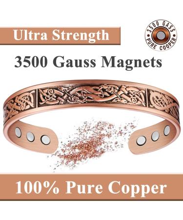 VicMAG Copper Magnet Bracelet for Men | Arthritis Pain Relief | Adjustable Pure Copper Cuff with Gift Box | International Shipping - Buy Online on GoSupps.com