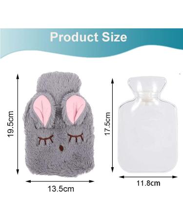 2PC Hot Water Bottle Set with Soft Fluff Cover - Ideal Christmas & Winter Gift for Children & Adults - International Shipping Available - Buy Online on GoSupps.com