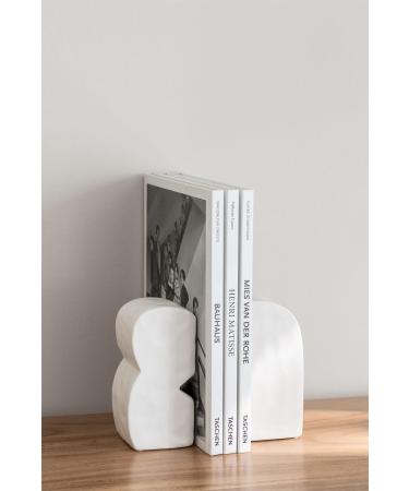 SKLUM Set of 2 White Ceramic Eagle Bookends | Elegant Home Decor | International Shipping Available - Buy Online on GoSupps.com