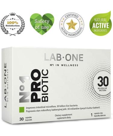 LAB ONE N1 ProBiotic + Prebiotic 30 Capsules - Modern SYNBIOTYK - Buy Online on GoSupps.com