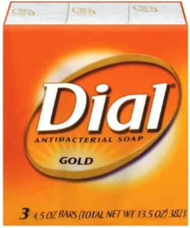 Dial 12402 4 oz. Gold Dial Antibacterial Soap Bars 3 Pack
