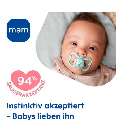 MAM Day & Night Pacifier Silicone 16+ for Girls | Includes 3 Sterilization Boxes | International Shipping Available - Buy Online on GoSupps.com