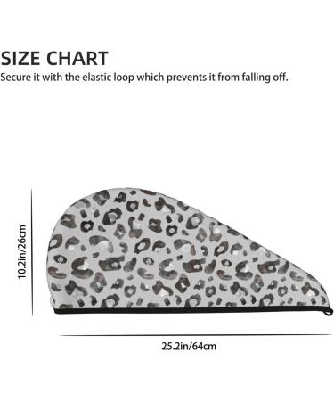 Wild Animal Leopard Print Microfiber Hair Towel - Super Absorbent & Quick Dry Coral Velvet Wrap for Women with Long Curly & Thick Hair - Buy Online on GoSupps.com